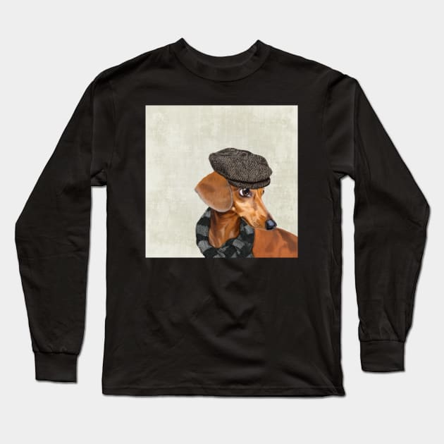 The elegant Mr. Dachshund Long Sleeve T-Shirt by Sparafuori